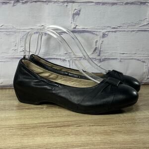 Dansko Lina Black Leather Ballet Flats EU 39 US 8.5-9 Comfort Loafers Shoes